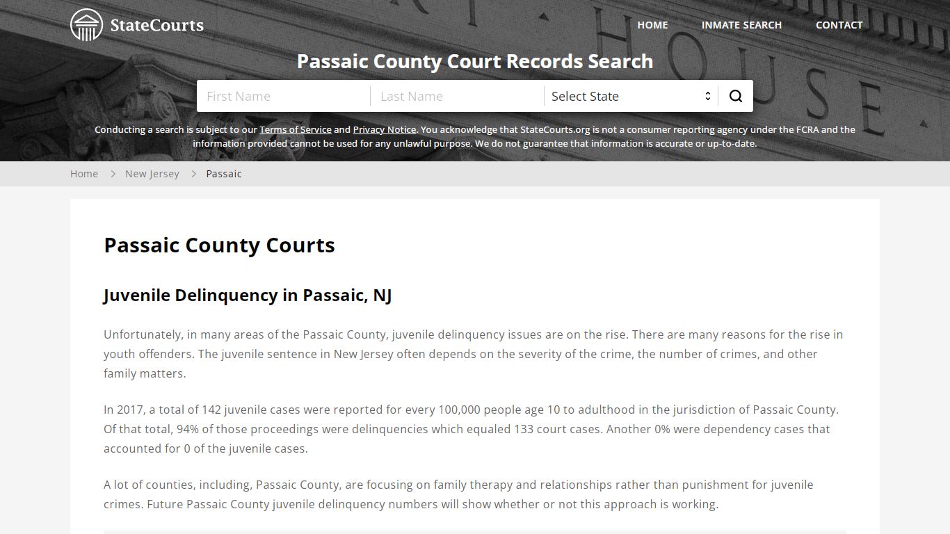 Passaic County, NJ Courts - Records & Cases - StateCourts